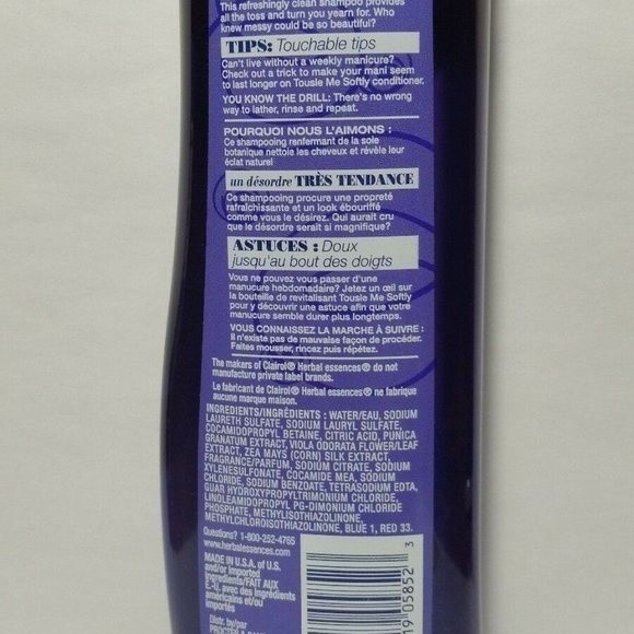 3 Herbal Essences Tousle Me Softly Shampoo Clairol Wild Violet - Picture 7 of 13